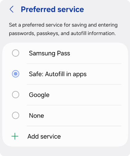 Android 自动填充设置