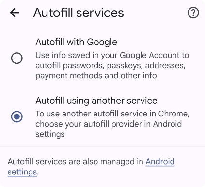 Chrome 自动填充