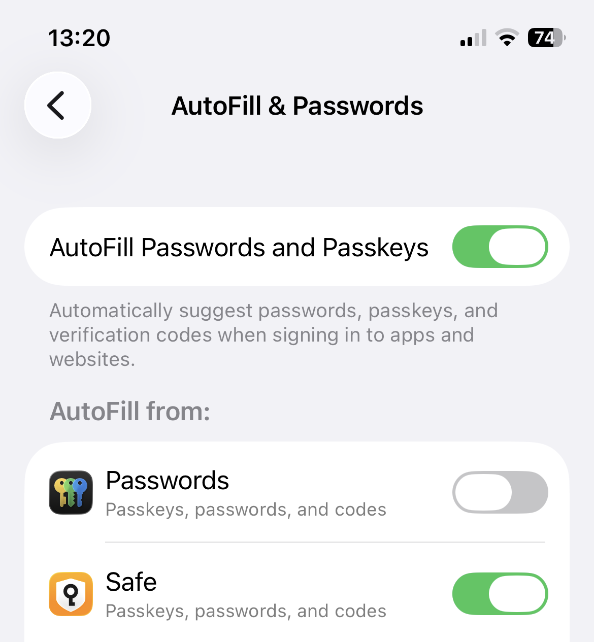 Safari 内置自动填充